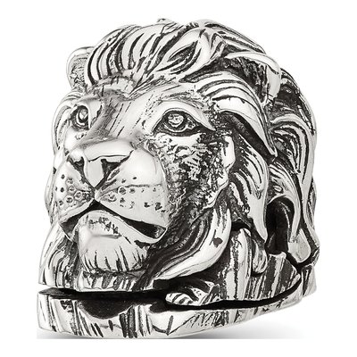 Sterling Silver Lion Hinged Bead