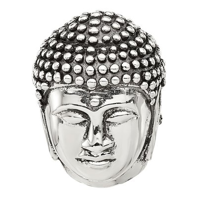Sterling Silver Buddha Head Hinged Bead – view 4