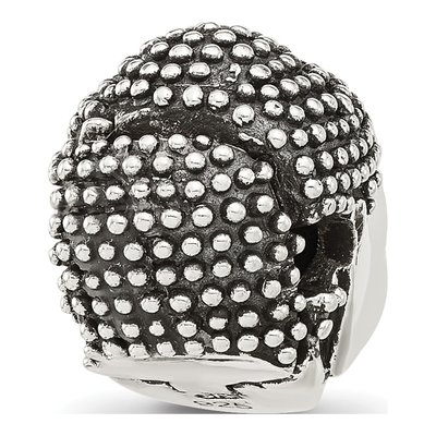 Sterling Silver Buddha Head Hinged Bead – view 5
