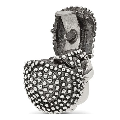 Sterling Silver Buddha Head Hinged Bead – view 6