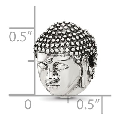 Sterling Silver Buddha Head Hinged Bead – view 7