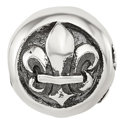 Sterling Silver Fleur-De-Lis Hinged Bead – view 4