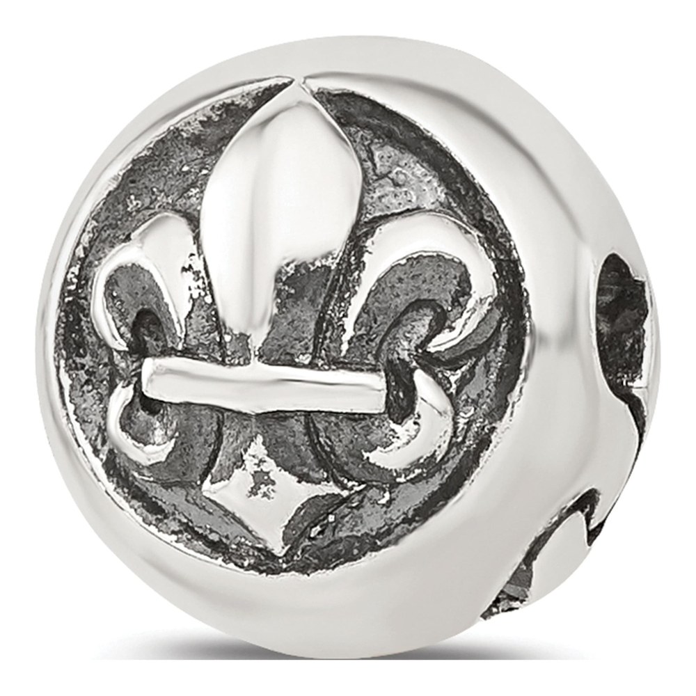 Sterling Silver Fleur-De-Lis Hinged Bead