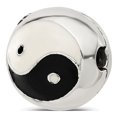 Sterling Silver Yin Yang Hinged Bead