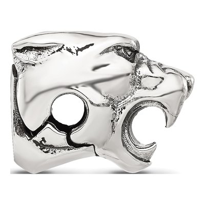 Sterling Silver Panther Head Hinged Bead – view 3