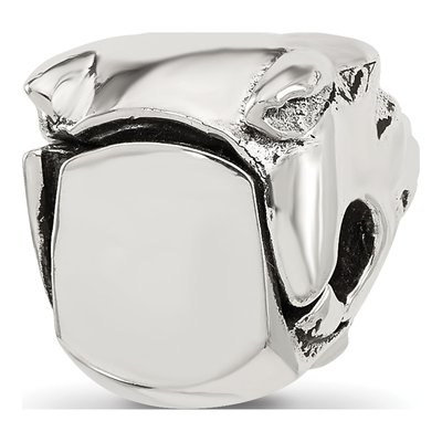 Sterling Silver Panther Head Hinged Bead – view 6
