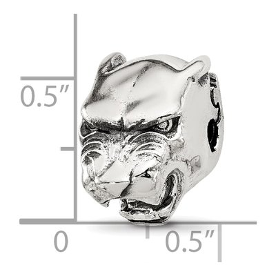Sterling Silver Panther Head Hinged Bead – view 8