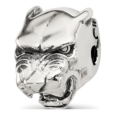 Sterling Silver Panther Head Hinged Bead