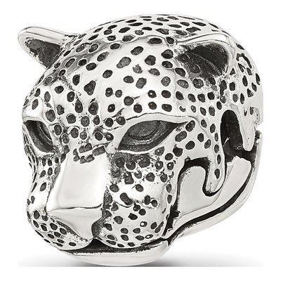 Sterling Silver Jaguar Head Hinged Bead