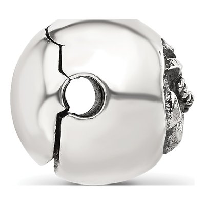 Sterling Silver Anchor Circle Bead – view 3