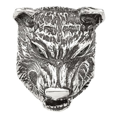 Sterling Silver Wolf Head Bead – view 4