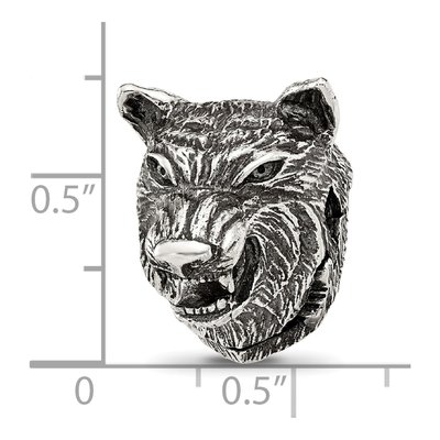 Sterling Silver Wolf Head Bead – view 7