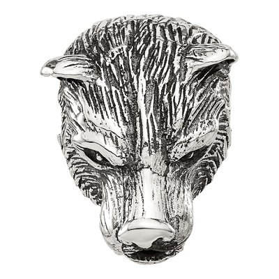 Sterling Silver Bear Head Bead – view 4