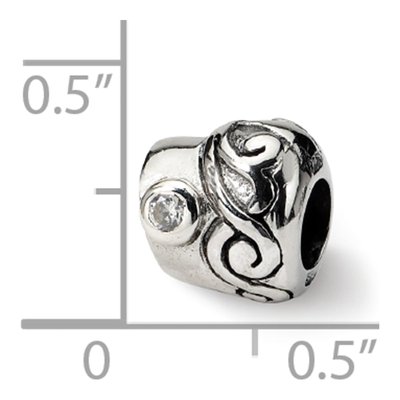 Sterling Silver CZ Bead – view 6