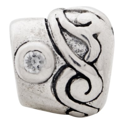 Sterling Silver CZ Bead