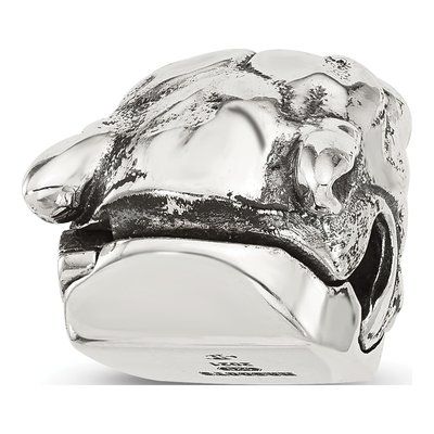 Sterling Silver Antiqued Panther Head Bead – view 5
