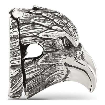 Sterling Silver Eagle Head Hinged Bead – view 2