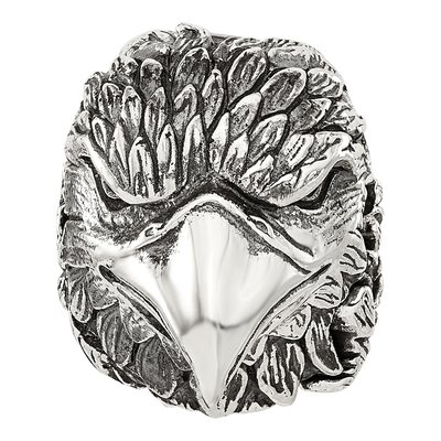 Sterling Silver Eagle Head Hinged Bead – view 3