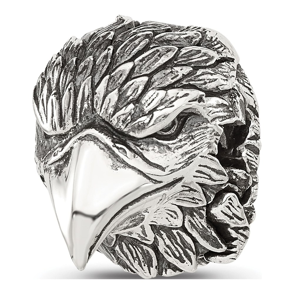 Sterling Silver Eagle Head Hinged Bead