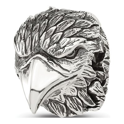 Sterling Silver Eagle Head Hinged Bead