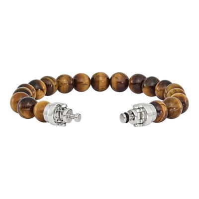 Sterling Silver Tiger's Eye Beaded Bracelet – view 3