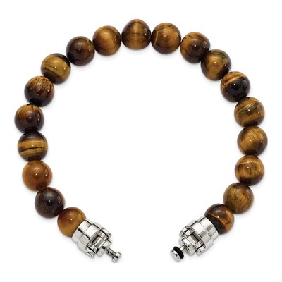 Sterling Silver Tiger's Eye Beaded Bracelet – view 4