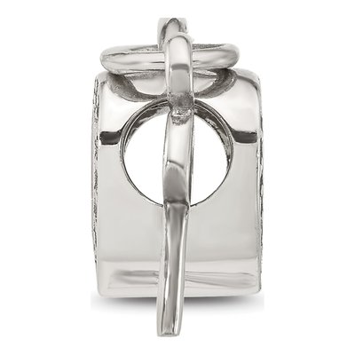 Sterling Silver CZ Heart Lock Key Bead – view 4