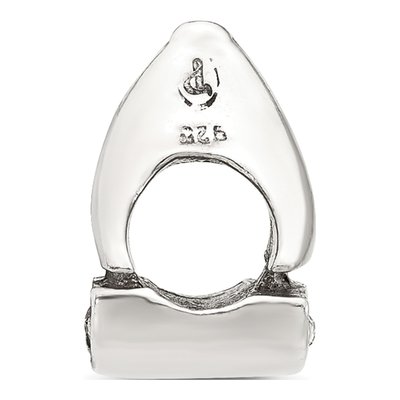 Sterling Silver Crystal Sailboat Bead – view 3