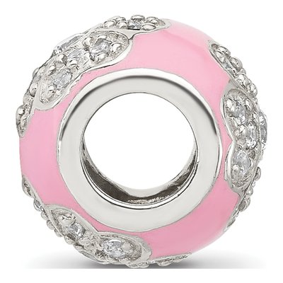 Sterling Silver CZ Floral Bead – view 3