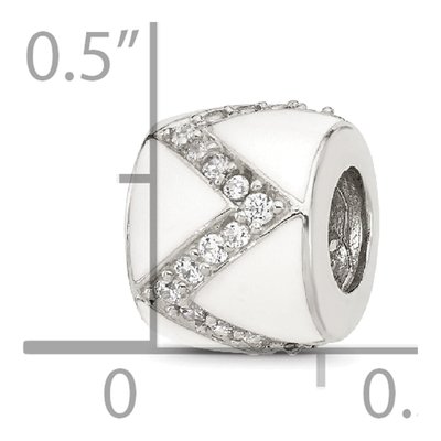 Sterling Silver CZ Enamel Bead – view 6