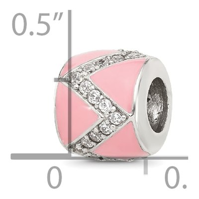 Sterling Silver CZ Enamel Bead – view 3