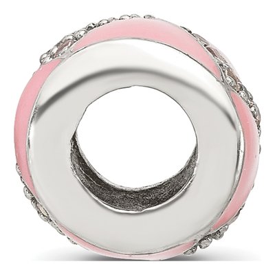 Sterling Silver CZ Enamel Bead – view 4