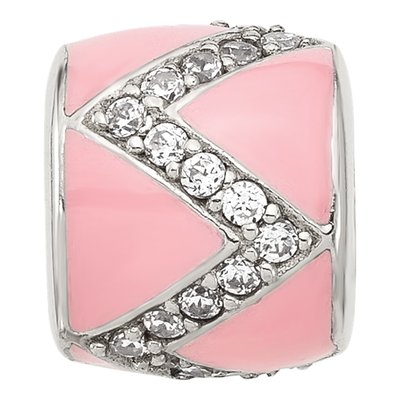 Sterling Silver CZ Enamel Bead – view 6