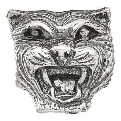 Sterling Silver Antiqued Tiger Head Bead – view 5