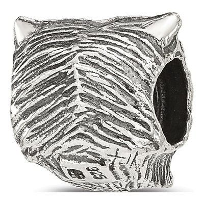 Sterling Silver Antiqued Tiger Head Bead – view 6