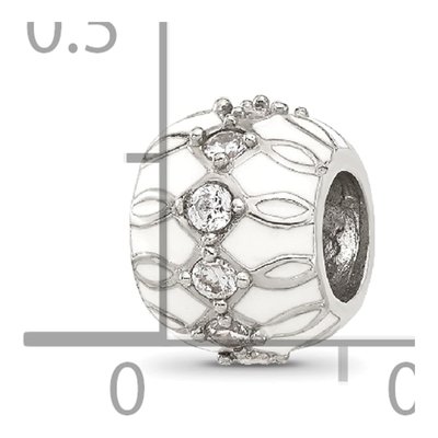 Sterling Silver CZ Enamel Bead – view 3
