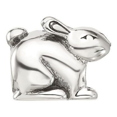 Sterling Silver Antiqued Rabbit Bead – view 5
