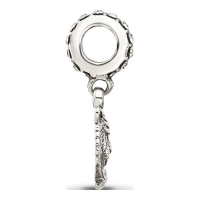 Sterling Silver Crystal Tiger Head Dangle Bead – view 4
