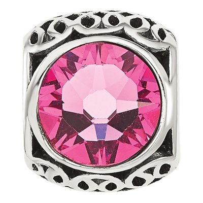 Sterling Silver Crystal Antiqued Bead – view 5