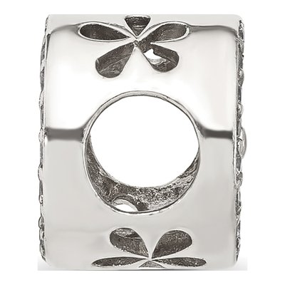 Sterling Silver CZ Flower Circle Bead – view 4