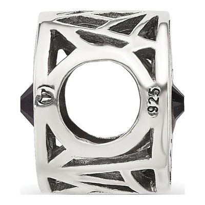 Sterling Silver Crystal Spider Web Bead – view 4