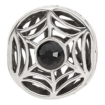 Sterling Silver Crystal Spider Web Bead – view 5