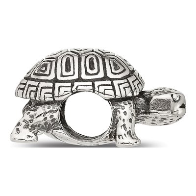 Sterling Silver Antiqued Turtle Bead – view 4