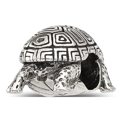 Sterling Silver Antiqued Turtle Bead – view 6