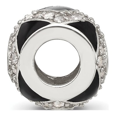 Sterling Silver CZ Enamel Bead – view 3