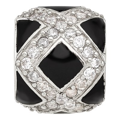Sterling Silver CZ Enamel Bead – view 5