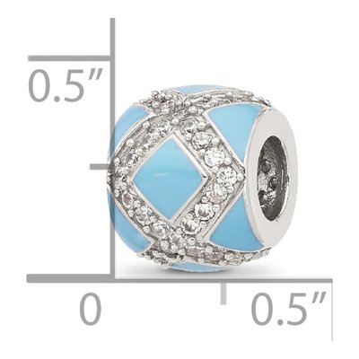 Sterling Silver CZ Bead – view 3