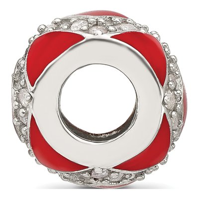 Sterling Silver CZ Enamel Bead – view 4