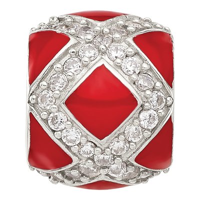 Sterling Silver CZ Enamel Bead – view 5