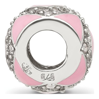 Sterling Silver CZ Enamel Bead – view 4